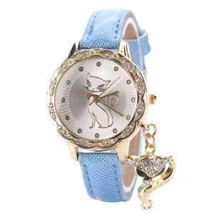 Elaborate Fancy Cat Quartz Watch blue