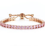 Load image into Gallery viewer, Jewelry inlaid crystal push-pull bracelet ladies gold full diamond single-row jewelry
