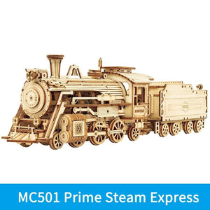 Train Model 3D Wooden Puzzle Toy Assembly