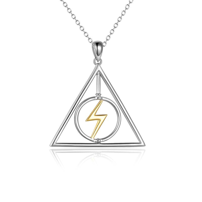 Lightning Necklace Sterling Silver Necklace Harry Potter Gift for Women  and Men
