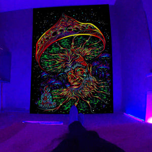 Fluorescent Blacklight Tapestry