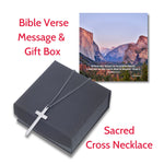Load image into Gallery viewer, Sacred Cross Necklace, Bible Verse Psalm 61:2, Yosemite

