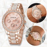 Load image into Gallery viewer, Women Classic Stainless Steel Crystal Quartz Round Analog Wrist Watch For Women
