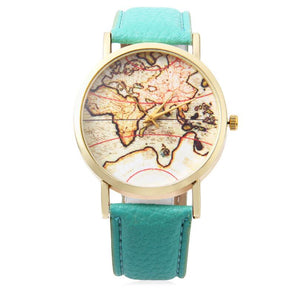 Vintage Earth World Map Watch