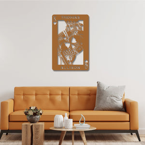 Personalized King & Queen of Hearts Metal Wall Art copper