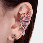 Load image into Gallery viewer, Ladies Exaggerated Full Diamond Butterfly Earrings
