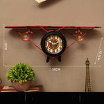 Load image into Gallery viewer, Retro airplane wall clock home wall wall decoration electronic clock
