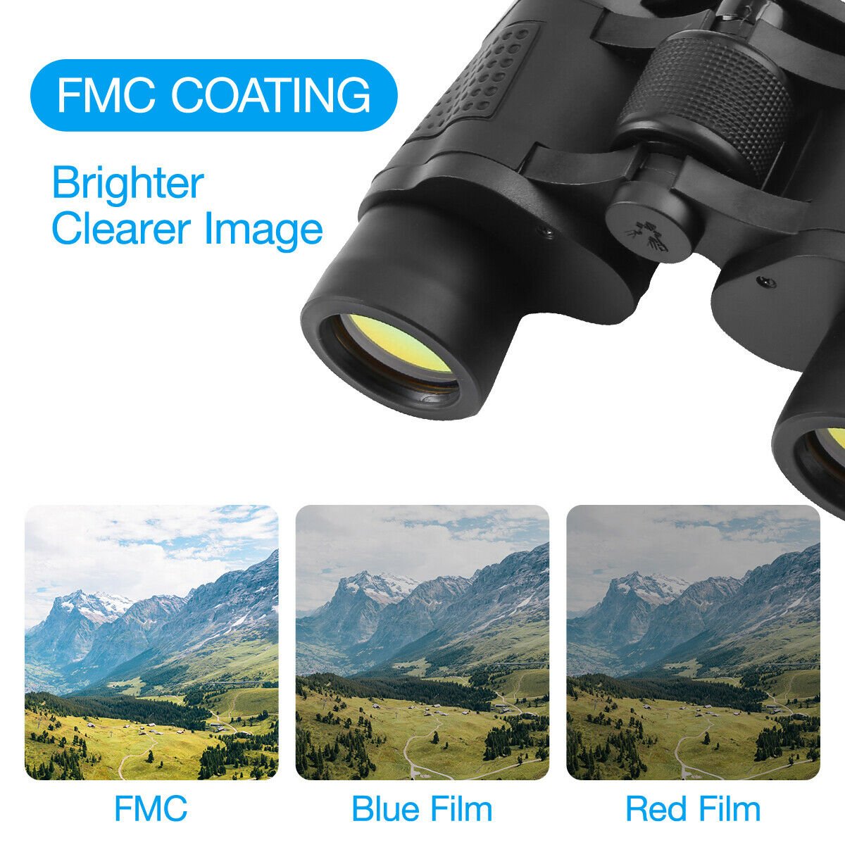 High Power Binoculars, 60x60, W/Low Light Night Vision