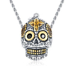 Load image into Gallery viewer, Skull Necklace Sterling Silver Gothic Punk Gift for Men Women
