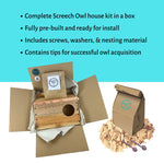 Load image into Gallery viewer, KingWood Little Owl Box complete install kit comes ready for gifting
