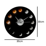 Load image into Gallery viewer, Cosmic Space Total Lunar Eclipse Wall Clock Round Glass
