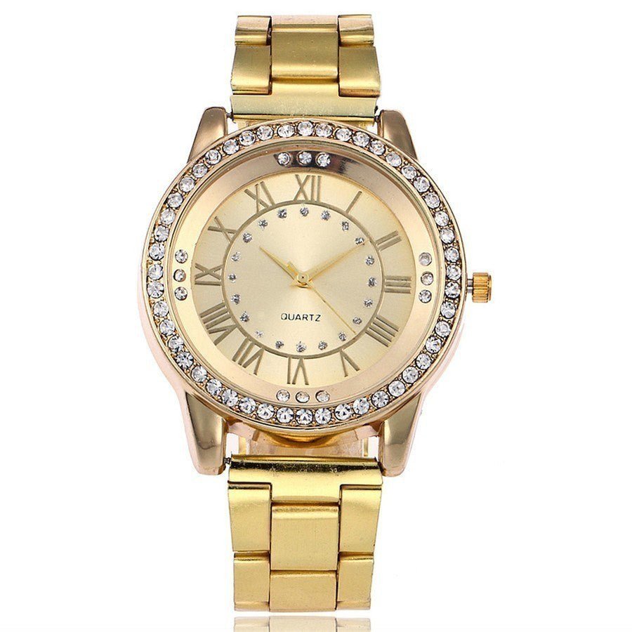 Vansvar Brand Rose Gold Watch Stainless Steel Wristwatches Female Clock