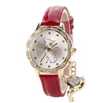 Load image into Gallery viewer, Elaborate Fancy Cat Quartz Watch red

