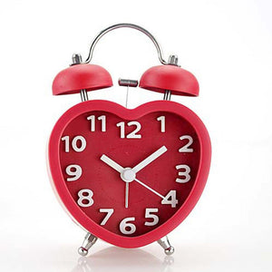 Love Plastic Children Alarm Clock With Metal Double Bell With Night Light