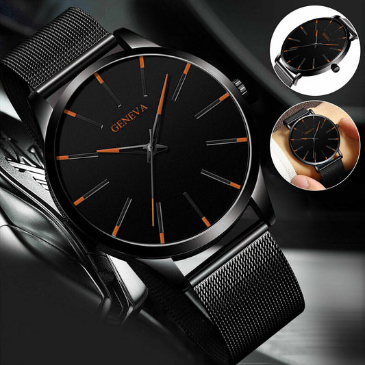 Stainless Steel Ultra Thin Watch for Men