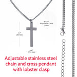 Load image into Gallery viewer, Sacred Cross Necklace, Bible Verse Psalm 61:2, Yosemite River Valley adjustable chain and lobster clasp
