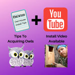 Load image into Gallery viewer, KingWood Little Owl Box comes with install tips and youtube video for basic direction
