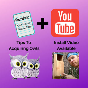 KingWood Little Owl Box comes with install tips and youtube video for basic direction
