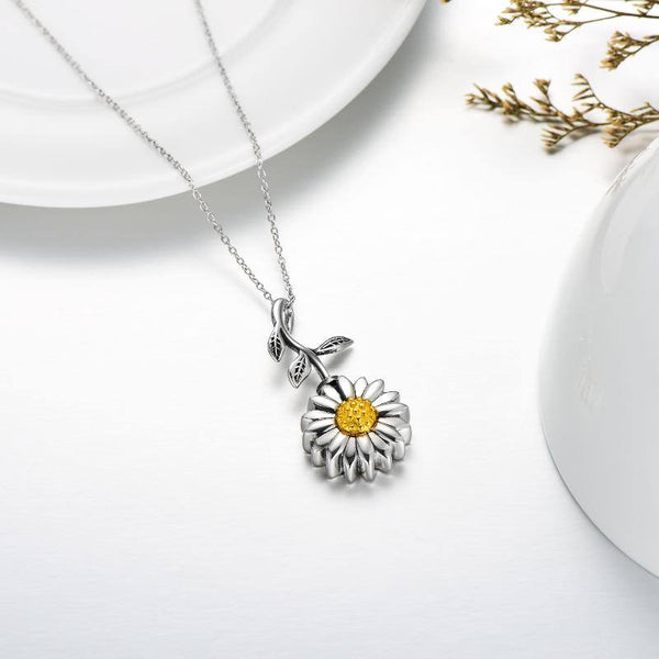 Sunflower urn outlet necklace