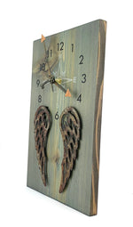 Load image into Gallery viewer, KingWood Wood &amp; Metal Wall Clock &quot;The Key To Angels&quot;
