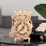 Load image into Gallery viewer, 3D Wooden Owl Clock
