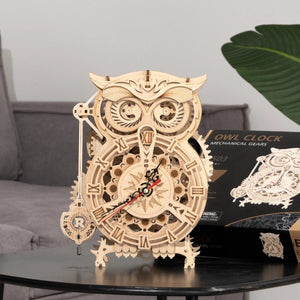 3D Wooden Owl Clock
