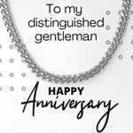 Load image into Gallery viewer, Cuban Link Anniversary Necklace For Him, Stainless Steel, Gentleman

