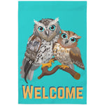 Load image into Gallery viewer, Welcome Blue Eyed Owls Garden Banner

