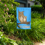 Load image into Gallery viewer, Curious Owl Blue Garden Banner
