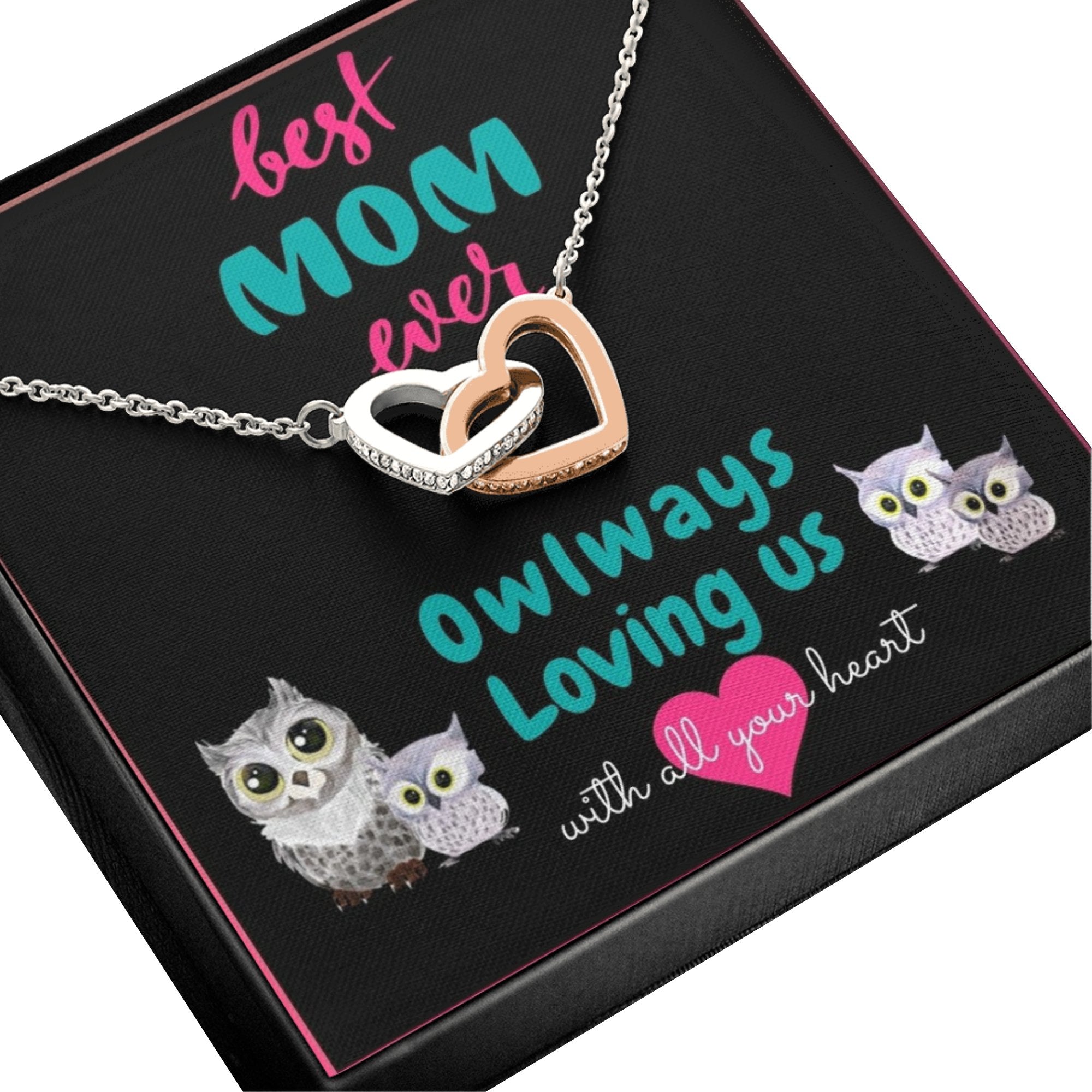 Best Mom Ever Necklace & Card Gift Box