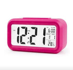Load image into Gallery viewer, Compact LED Screen Alarm Clock in pink
