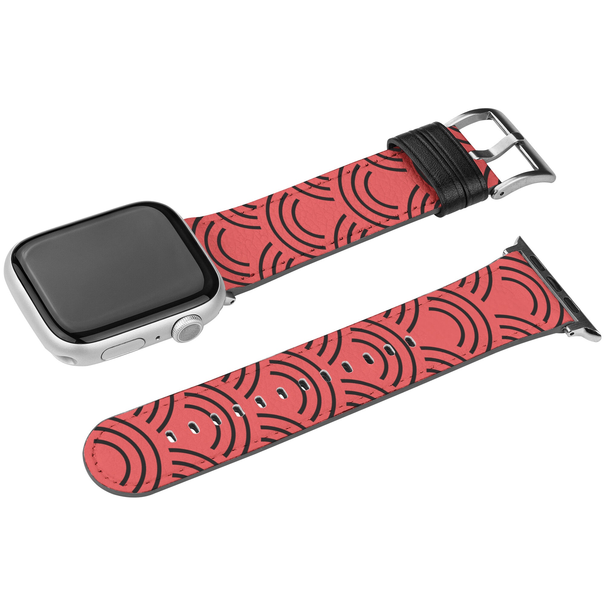 Chinese Seigaiha Apple Watch Band RED