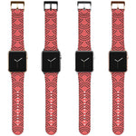 Load image into Gallery viewer, Chinese Seigaiha Apple Watch Band RED
