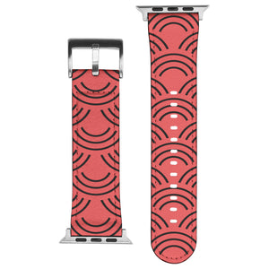 Chinese Seigaiha Apple Watch Band RED