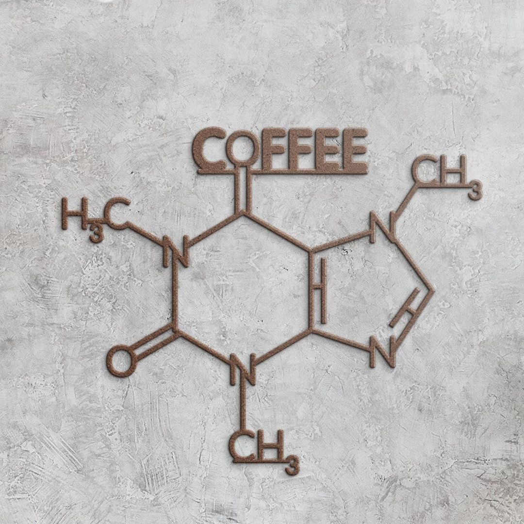 Coffee Molecule Metal Wall Art in copper