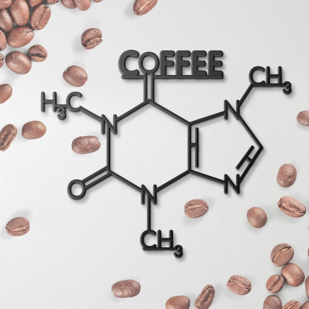 Coffee Molecule Metal Wall Art