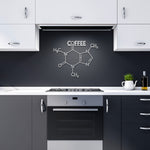 Load image into Gallery viewer, Coffee Molecule Metal Wall Art in silver modern kitchen
