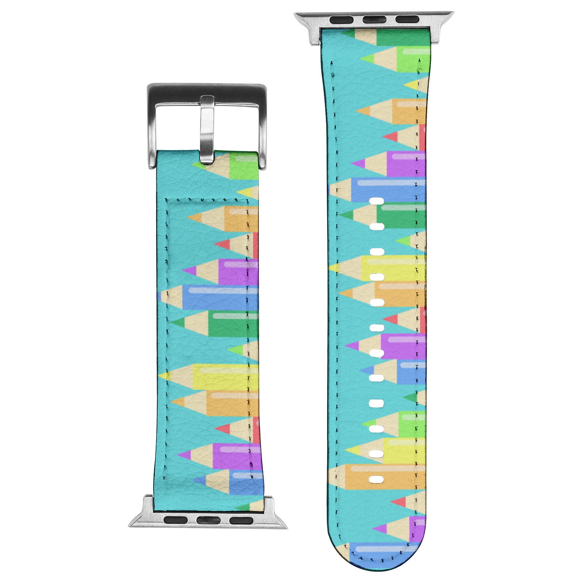 Colored Pencil Wave Apple Watch Band Blue