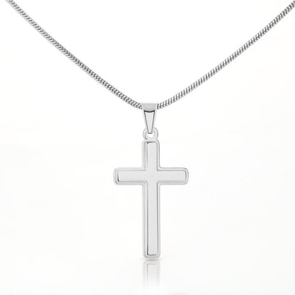 To My Son Cross Necklace & Card Gift From Mom & Dad, Football Player, Quarterback