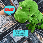Load image into Gallery viewer, My BIG Dinosaur Plush Toy takes the city on
