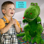 Load image into Gallery viewer, My BIG Dinosaur Plush Toy large size dino t-rex toy over 3 feet of cuddly dinosaur
