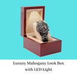 Load image into Gallery viewer, Engraved Watch for Men | Customizable Chronograph Watch upgraded Luxury box with LED light
