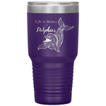 Load image into Gallery viewer, Everyday_is_Better_with_Dolphins purple tumbler
