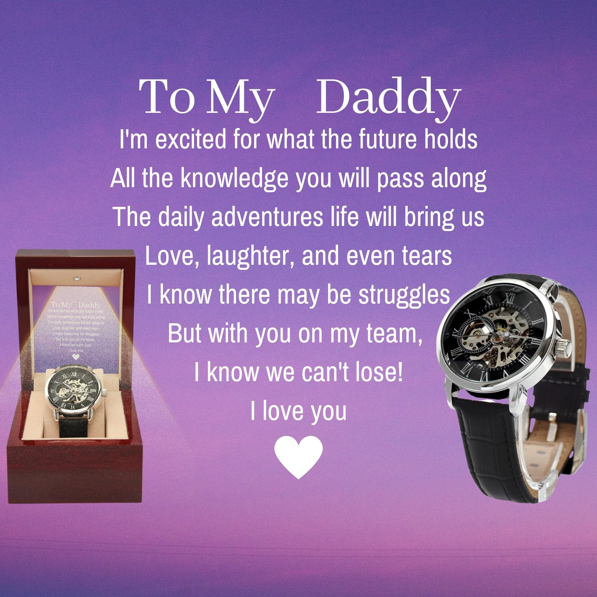 First Time Dad Gift Box w/ OpenWorks Watch & Card | From Girl To Dad
