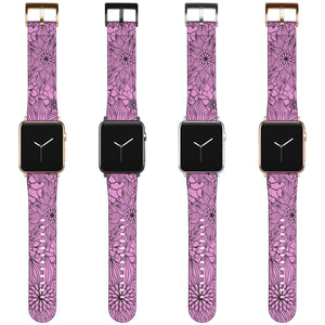 Floral Apple Watch Band Pink