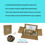 Load image into Gallery viewer, KingWood Platform Bird Feeder Info slide with package reveal
