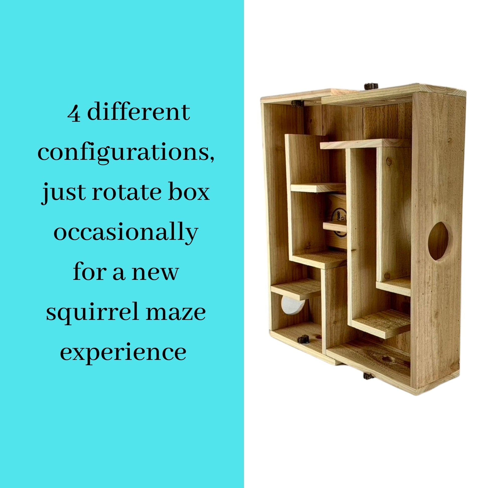 KingWood Squirrel Maze Feeder can be turned for new maze experience
