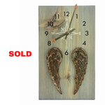 Load image into Gallery viewer, KingWood Wood &amp; Metal Wall Clock &quot;The Key To Angels&quot;
