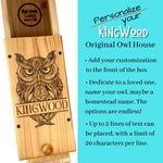 Load image into Gallery viewer, KingWood Personalized Owl House, Screech Owl Nest Box
