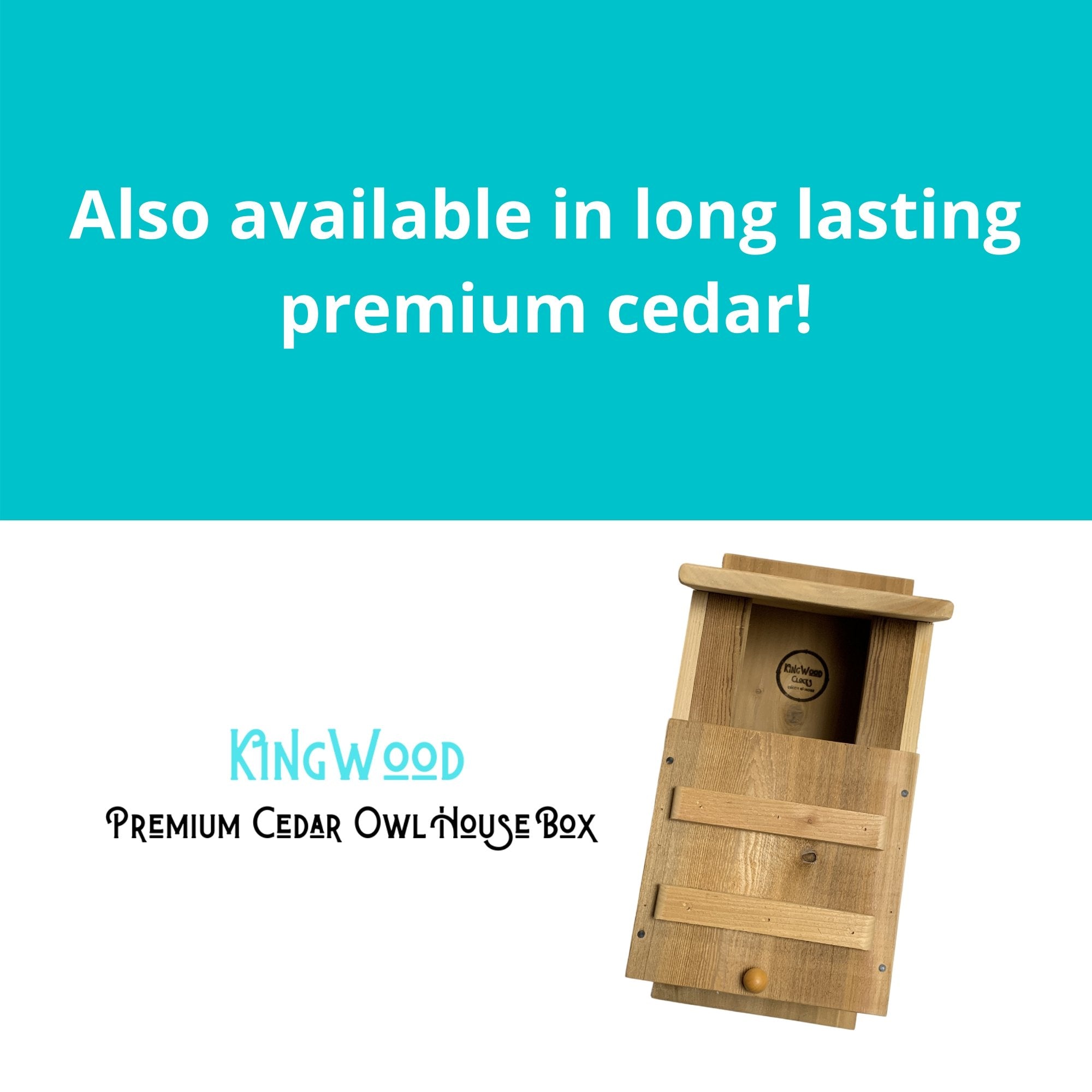 KingWood Premium Cedar Owl House Box